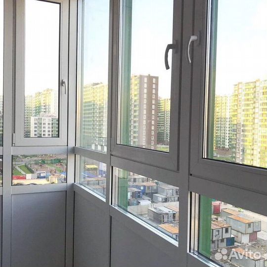 Остекление балконов и лоджий под ключ W0662