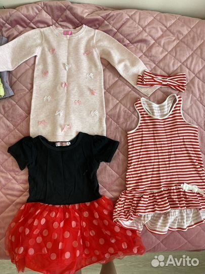 Лосины,шорты,платья на девочку 98-110