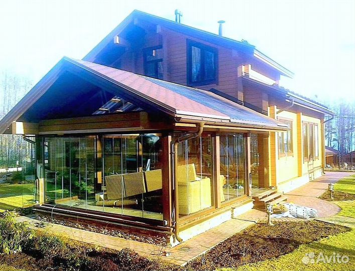 Безрамное (панорамное) остекление веранд