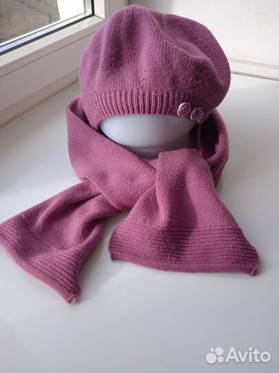 Шапка с шарфиком