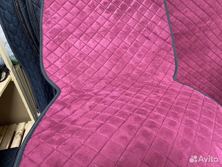 Накидки на сиденья алькантара бордовая