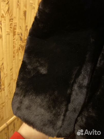 Шуба из натурального мутона