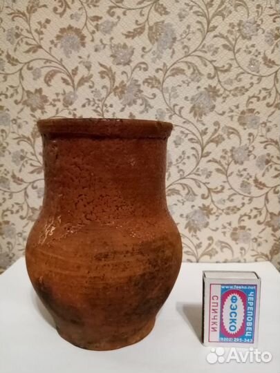 Крынка старинная. Глиняная. 19 век