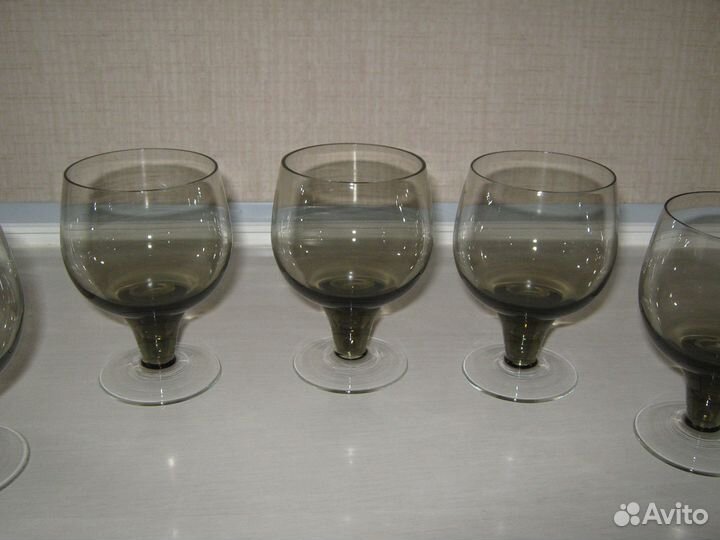 Бокалы дымчатое стекло СССР