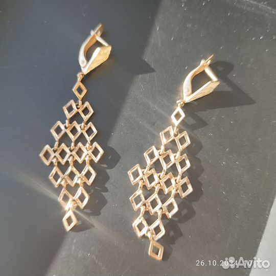 Серьги золотые, 4,85 г