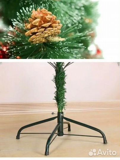 Елки искусственные и гирлянды