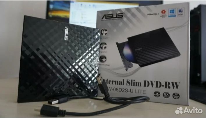Внешний оптический привод DVD-RW asus sdrw-08D2S-U