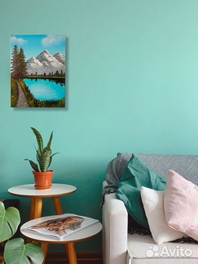 Картина маслом Горы на холсте 30х40