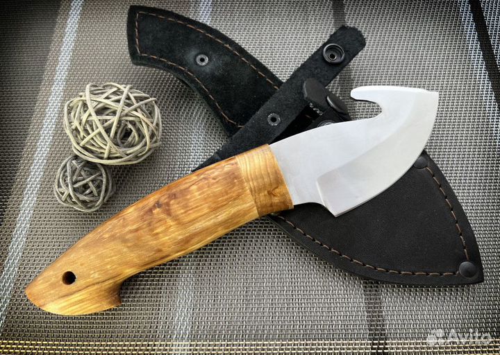 Охотничий нож Скиннер с крючком сталь Х12мф