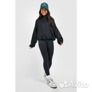 Базовый свитер на половине молнии petite Boohoo, ч