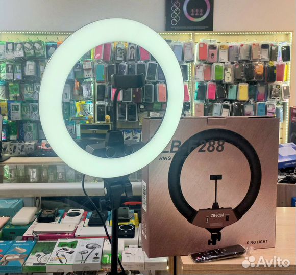 Кольцевая лампа 36 см + штатив