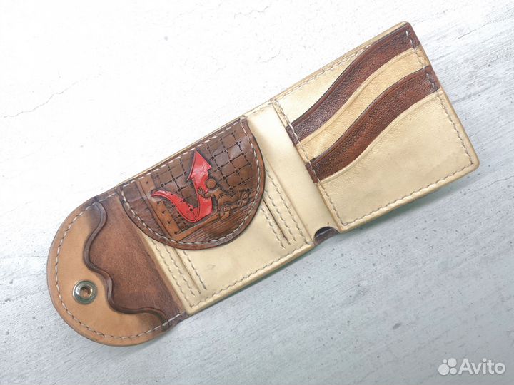 Кошелек из кожи ручная работа