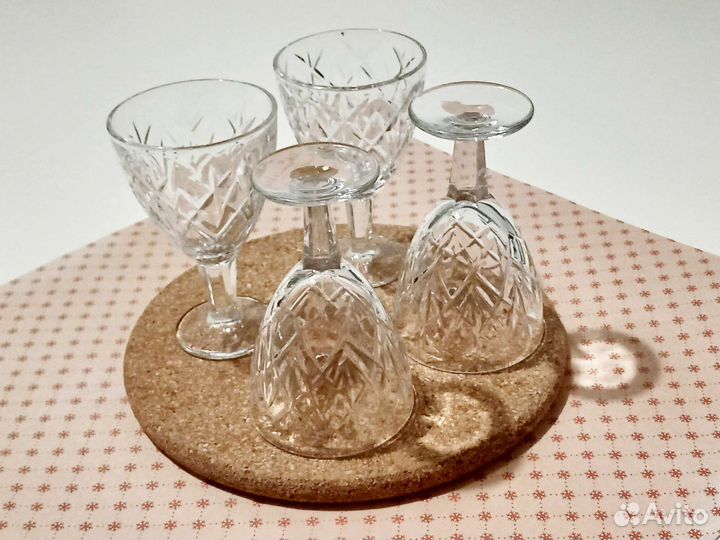 Хрустальные рюмки на ножке СССР