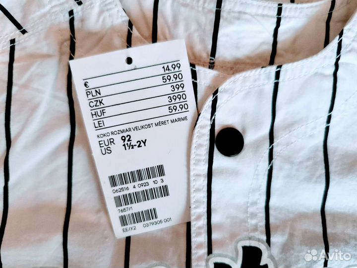 Рубашка H&M новая, р.92-98