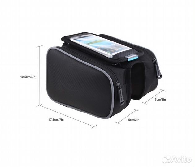 Велосипедная сумка Roswheel на раму, объем 2L