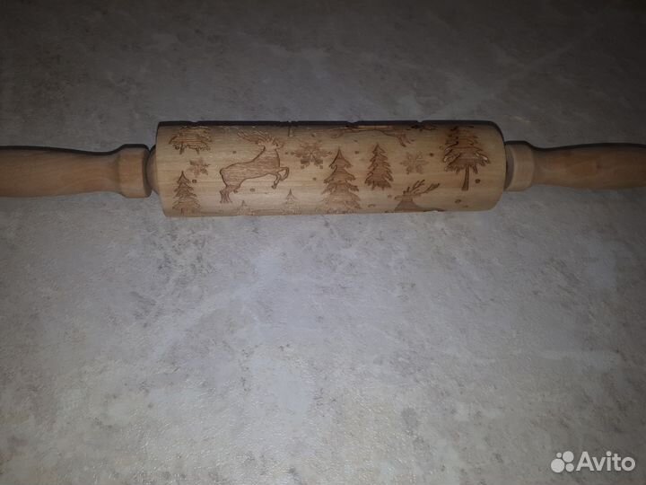 Скалка для теста с рисунком