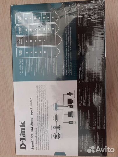 Коммутатор, свитч, Dlink DES-1008D 8 port