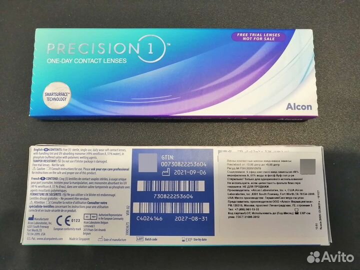 Контактные линзы Alcon precision1, +(плюс) 2,75