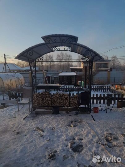 Мангал с крышей