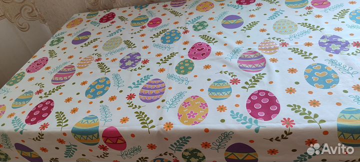 Пасхальные скатерть и салфетки