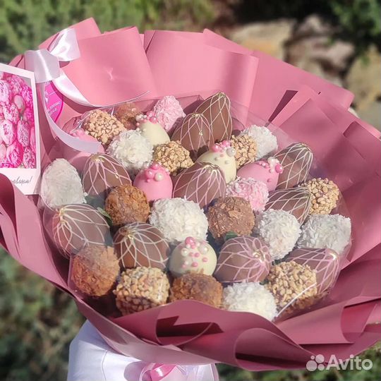 Вкусные букеты из клубники