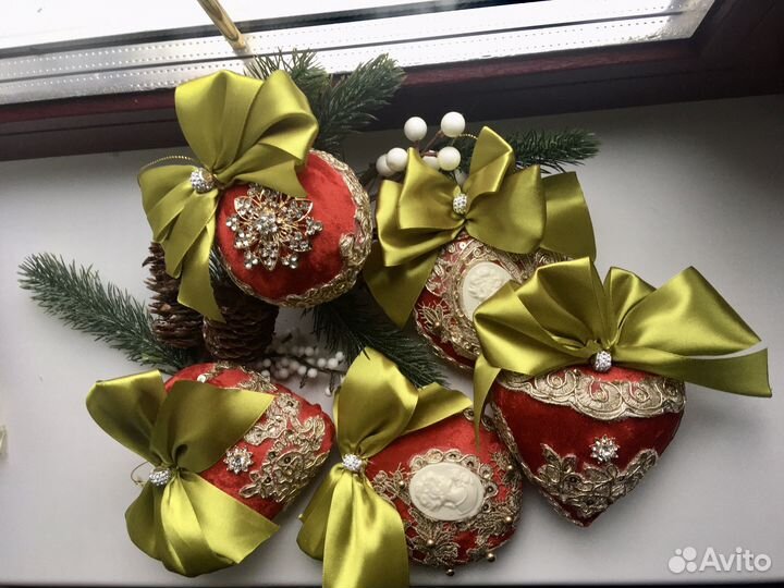 Елочные игрушки ручной работы набор