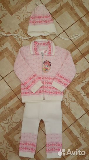 Костюмчик новый(с этикеткой) на 1-2г, шапка