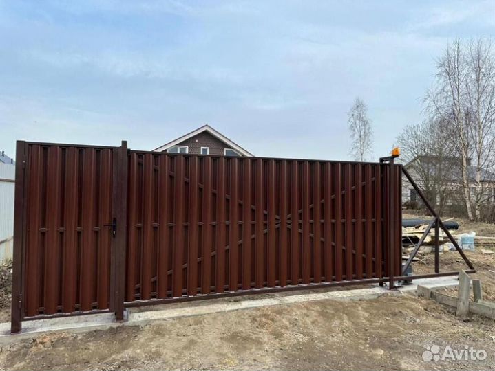 Откатные ворота под ключ