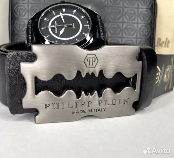 Ремень Philipp Plein натуральная кожа 120 см