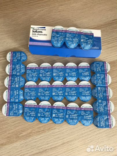 Линзы контактные однодневные -1,75