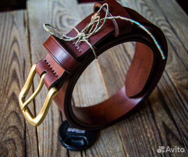 Кожаный ремень ручной работы