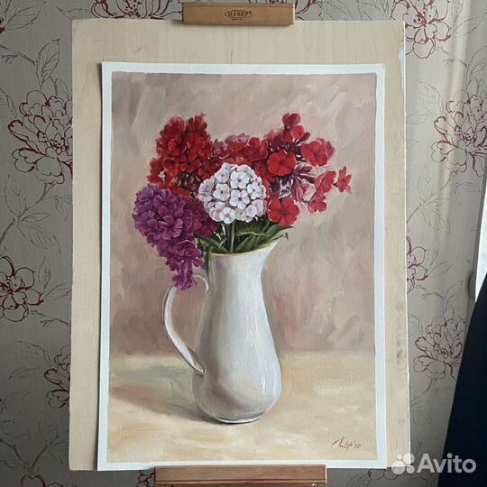 Картина маслом букет цветов