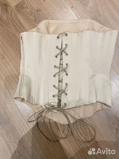 Корсет Toptop бежевый на шнуровке