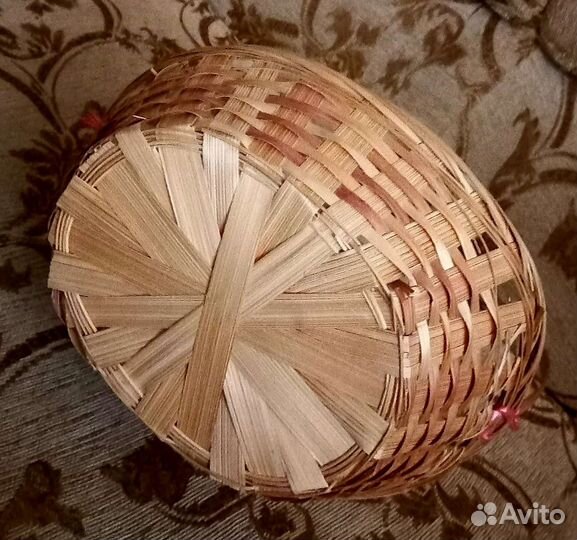 Корзина плетеная соломенная
