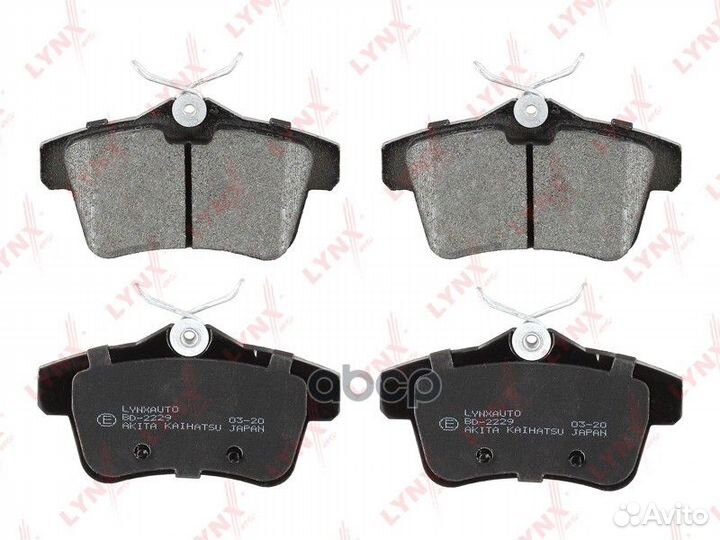 Колодки тормозные дисковые зад BD2229 lynxauto