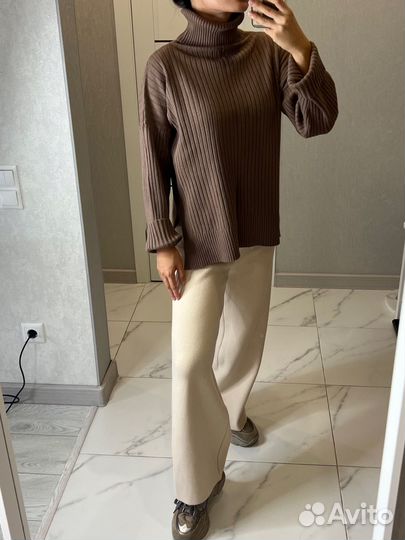 Костюм женский теплый свитер + штаны S M L