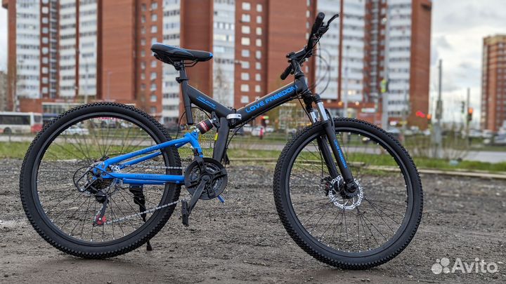 Велосипед новый горный складной двухподвесный 26