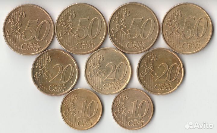 Монеты. Евроценты, evrocent