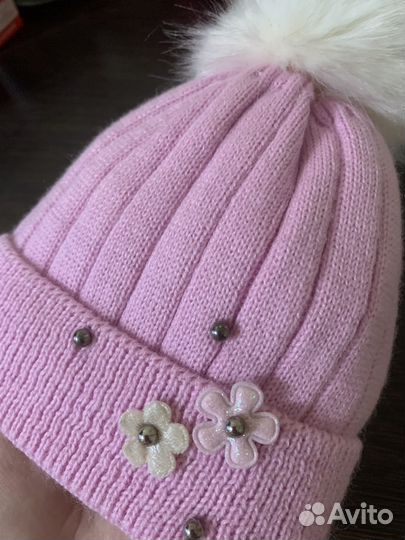 Зимняя шапочка для новорожденного