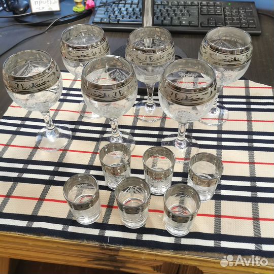 Отличный подарок - Сервис 6 бокалов 6 рюмок