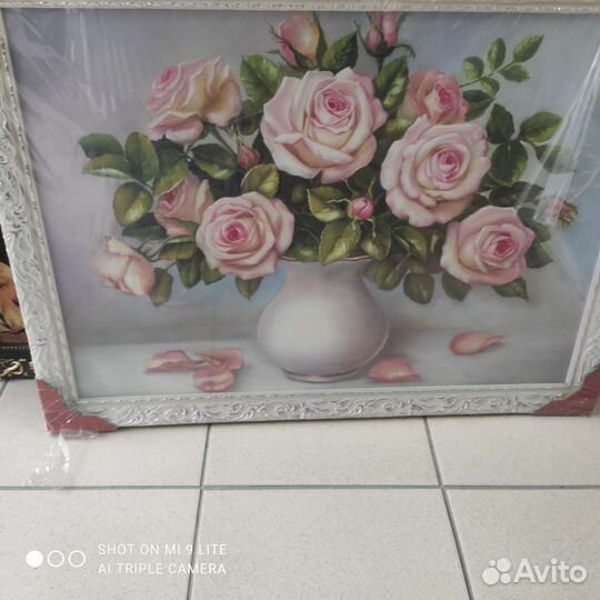 Картина в раме гобелен