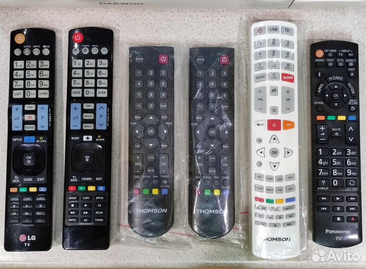 Пульты TV LG/Sony/Panasonic/Samsung/Thomson