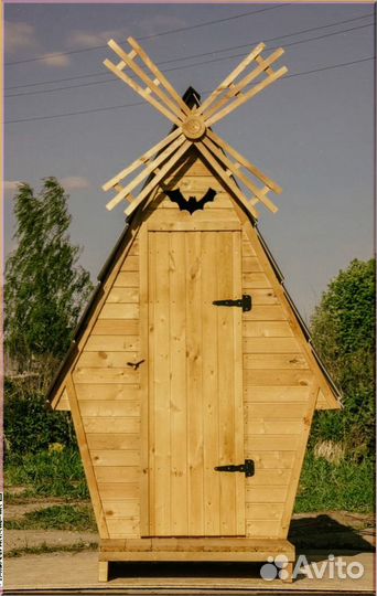 Дачный туалет с декором и установкой NLU