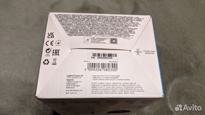 Logitech Ears boom 3 новая