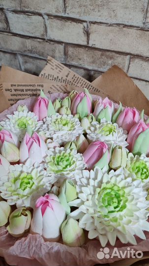 Зефирные цветы. Зефир ручной работы