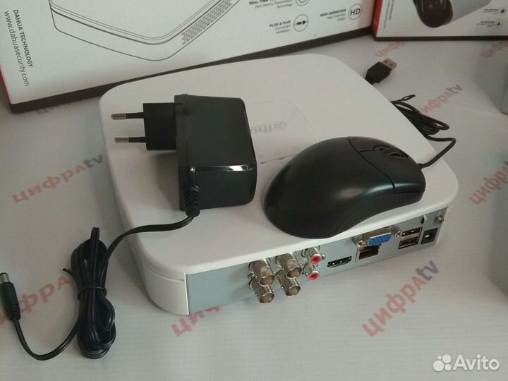 3 камеры видеонаблюдения 4Мп регистратор Dahua va