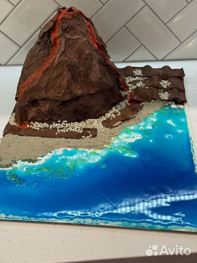 Поделка для школы вулкан