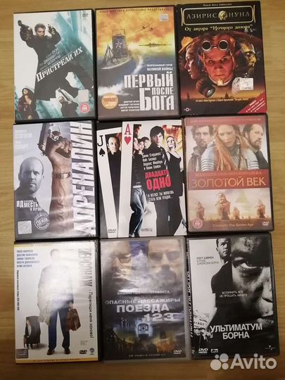Фильмы на dvd дисках. 33 диска