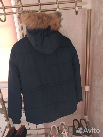 Мужская зимняя парка с натуральным мехом