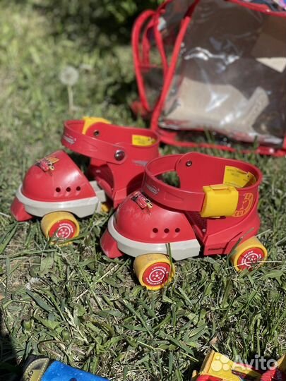 Детские раздвижные ролики и защита